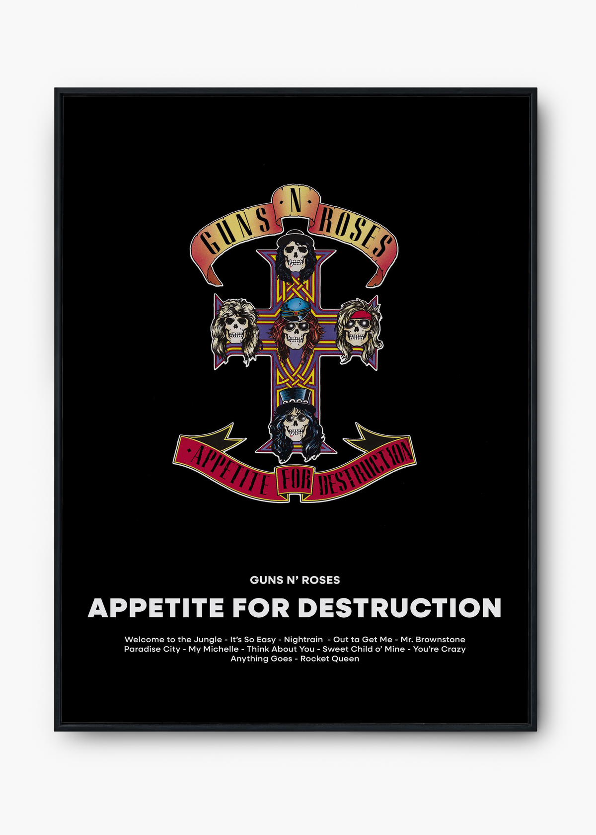 Quadro Guns N' Roses Appetite For Destruction Capa