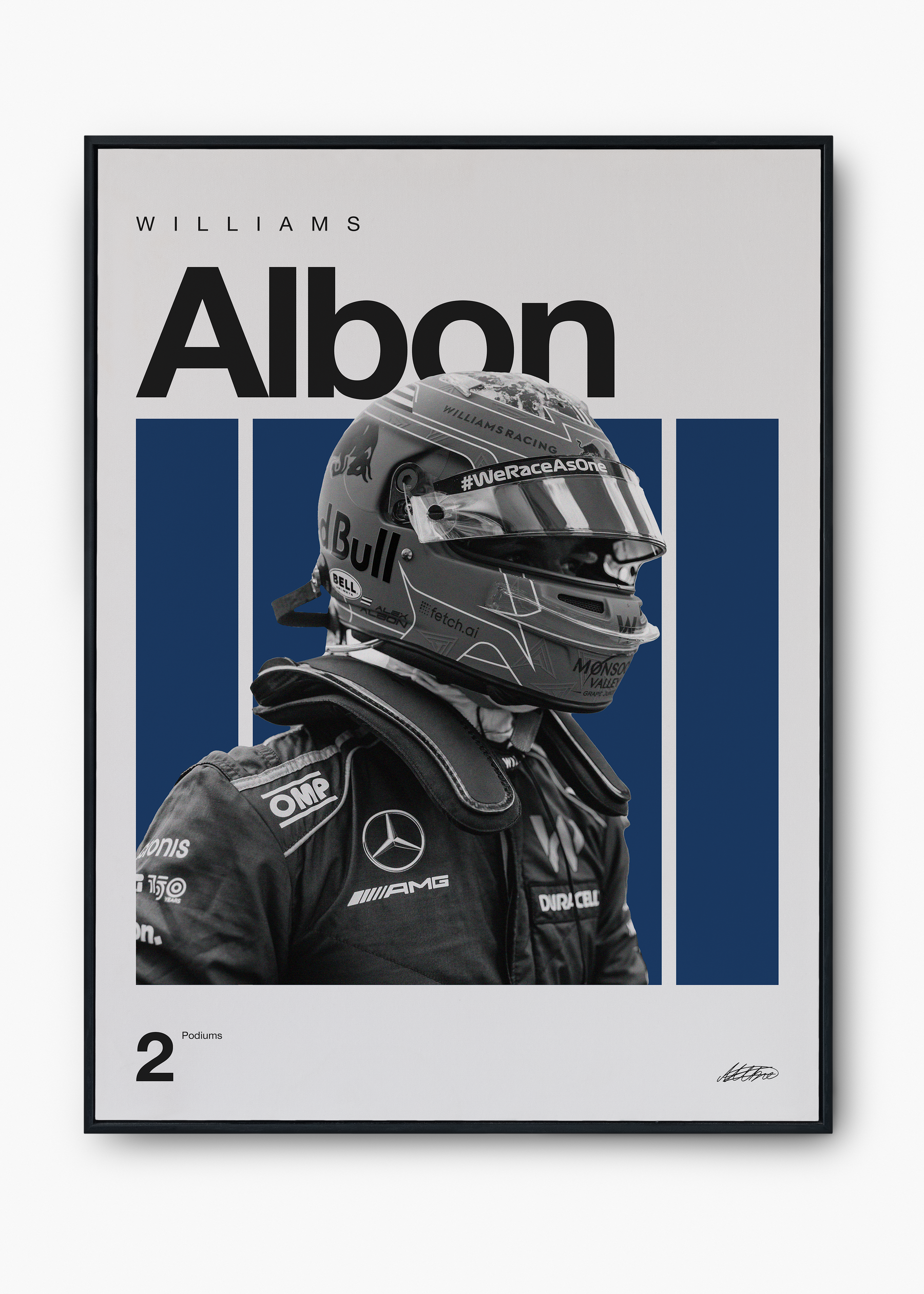 Quadro Alexander Albon F1 Print