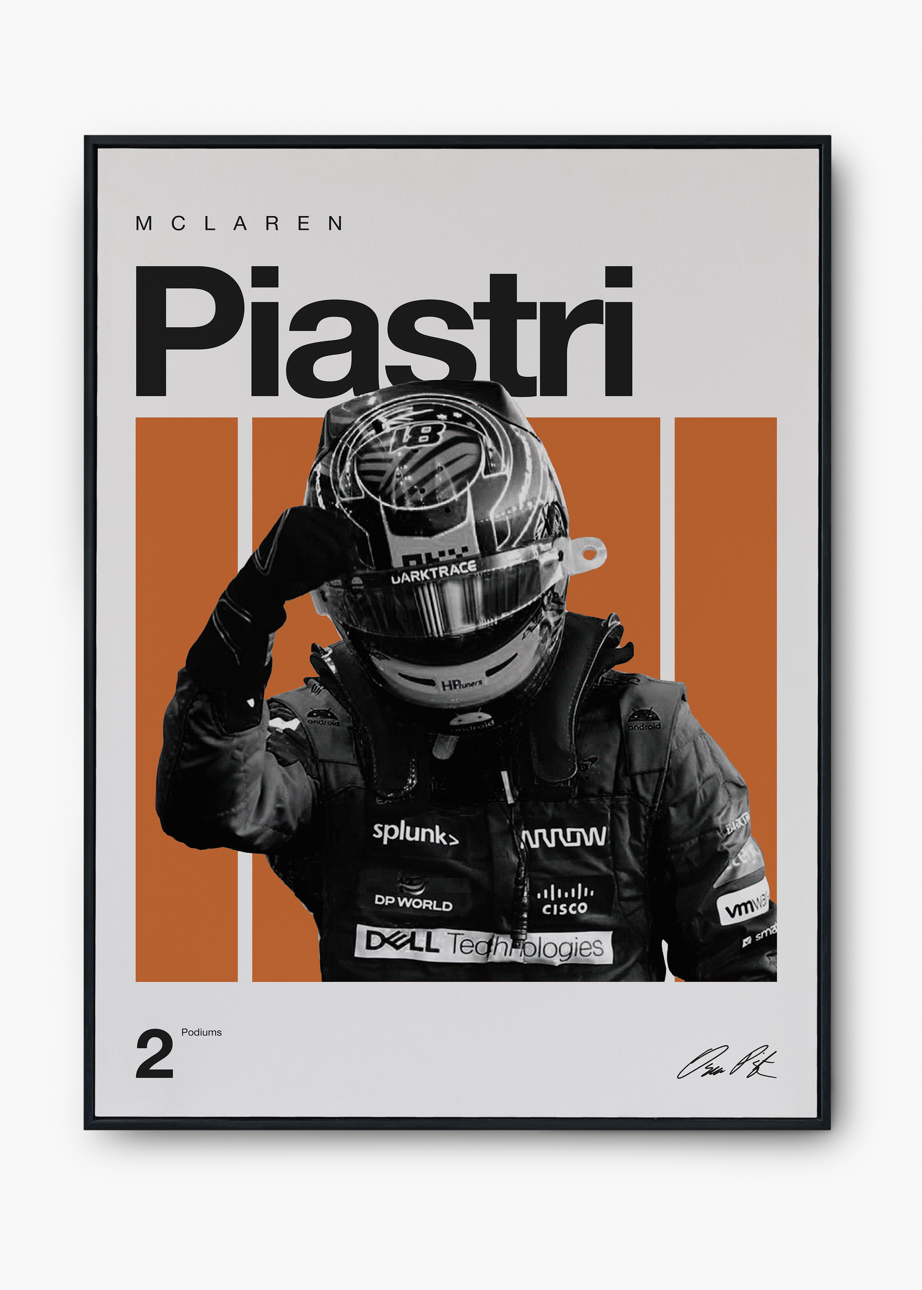 Quadro Oscar Piastri F1 Print