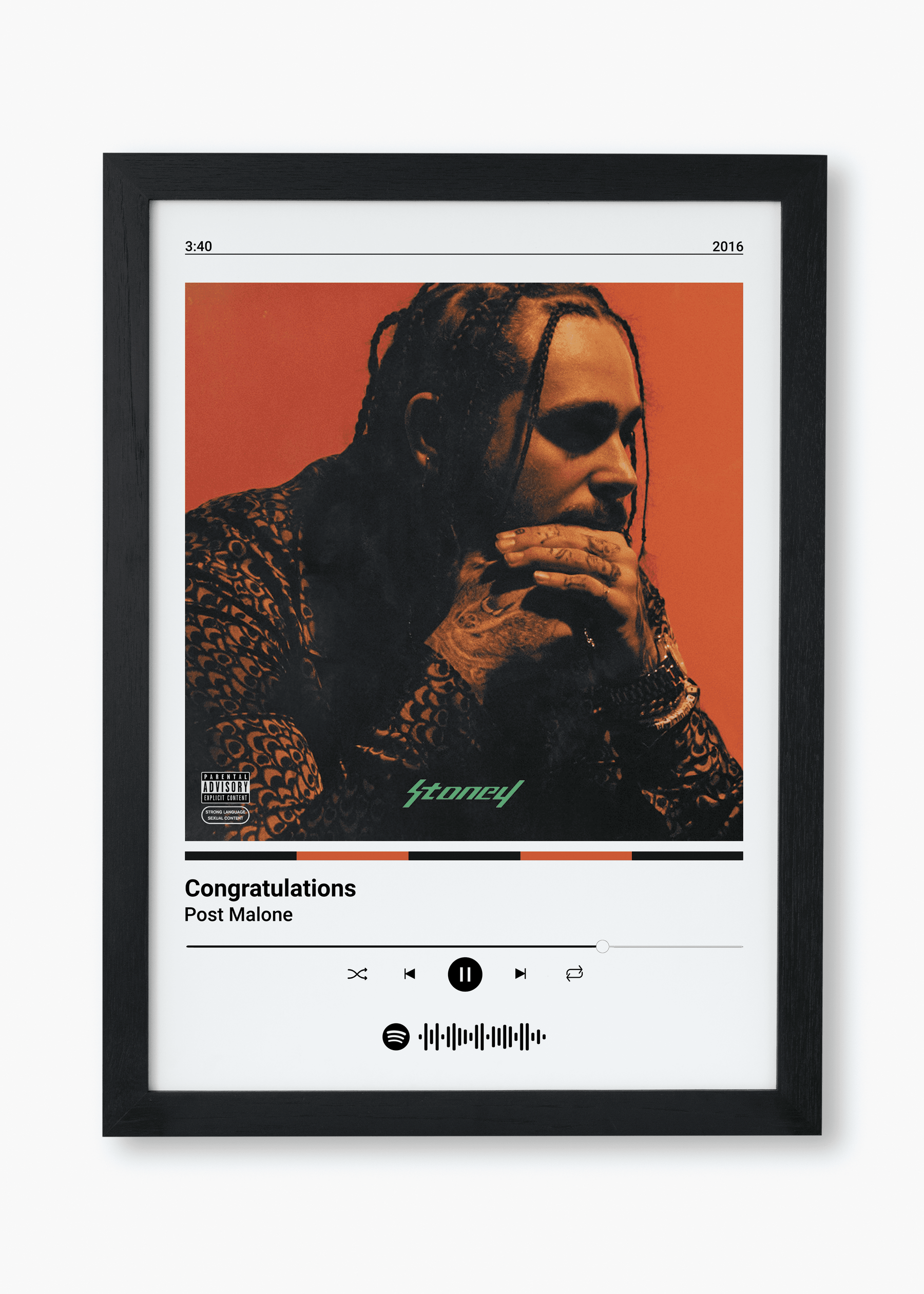 Quadro Post Malone Congratulations