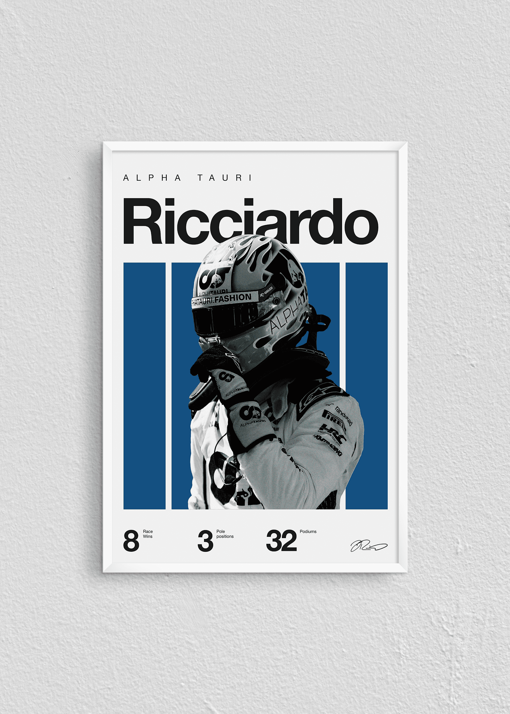 Quadro Daniel Ricciardo F1 Print