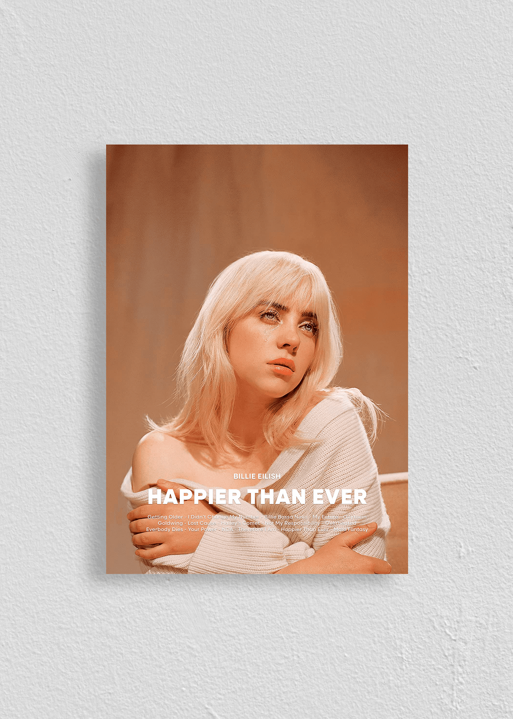 Quadro Billie Eilish Happier Than Ever Capa