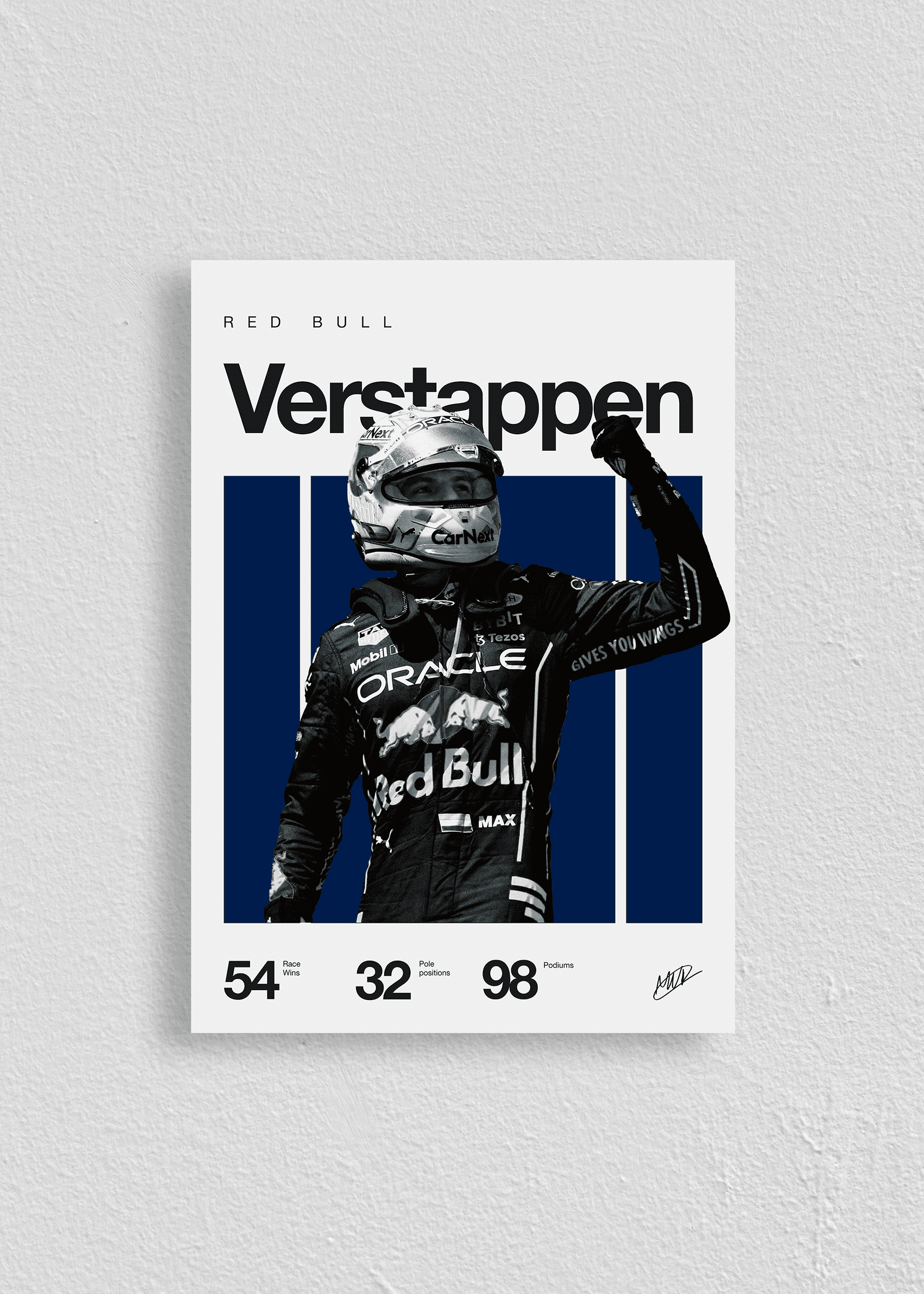 Quadro Max Verstappen F1 Print