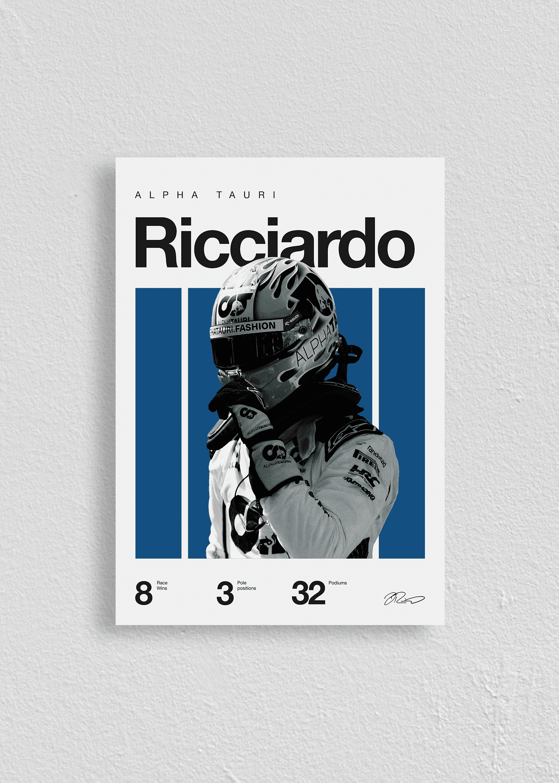 Quadro Daniel Ricciardo F1 Print