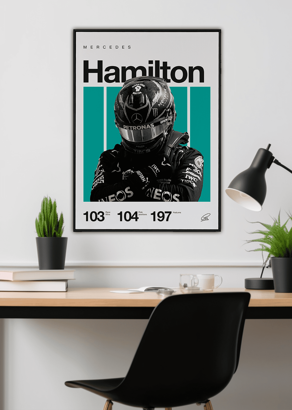 Quadro Lewis Hamilton F1 Print