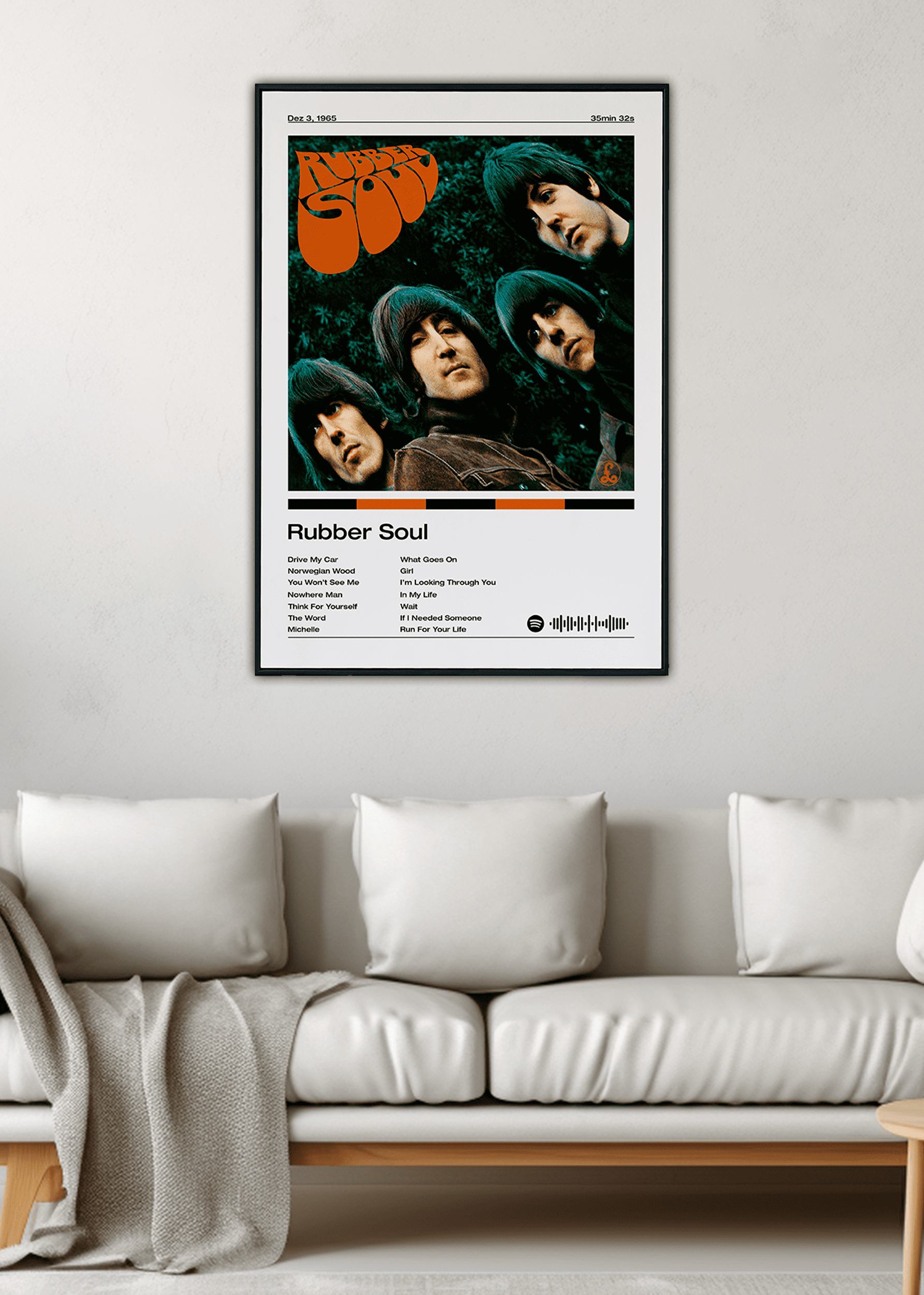 Quadro The Beatles Rubber Soul