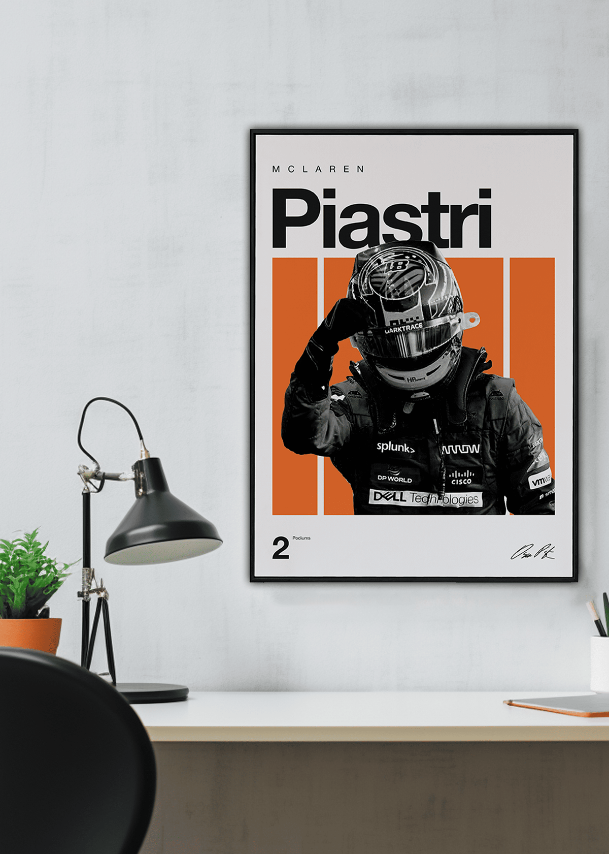 Quadro Oscar Piastri F1 Print