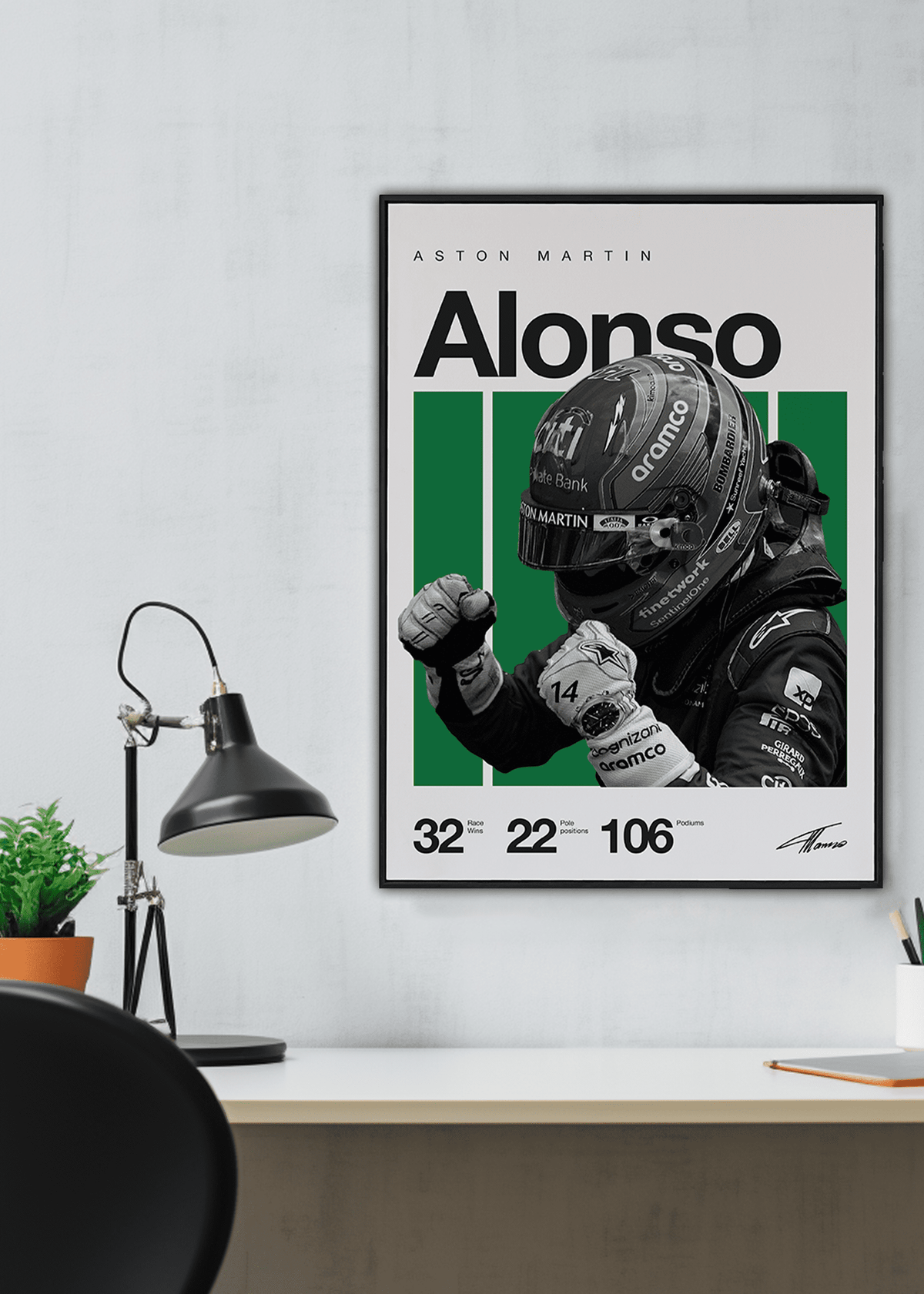 Quadro Fernando Alonso F1 Print