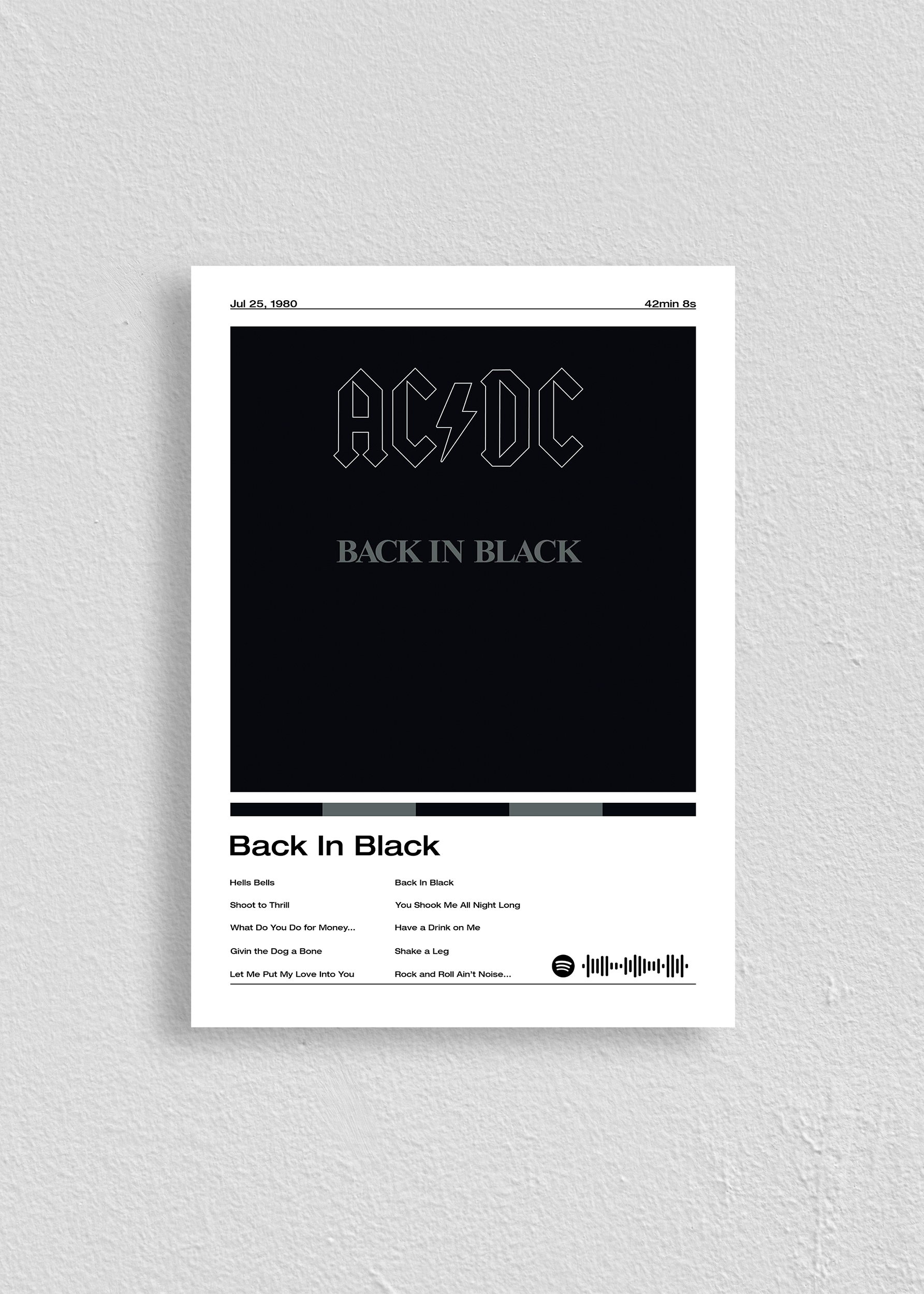 Quadro AC/DC Back in Black