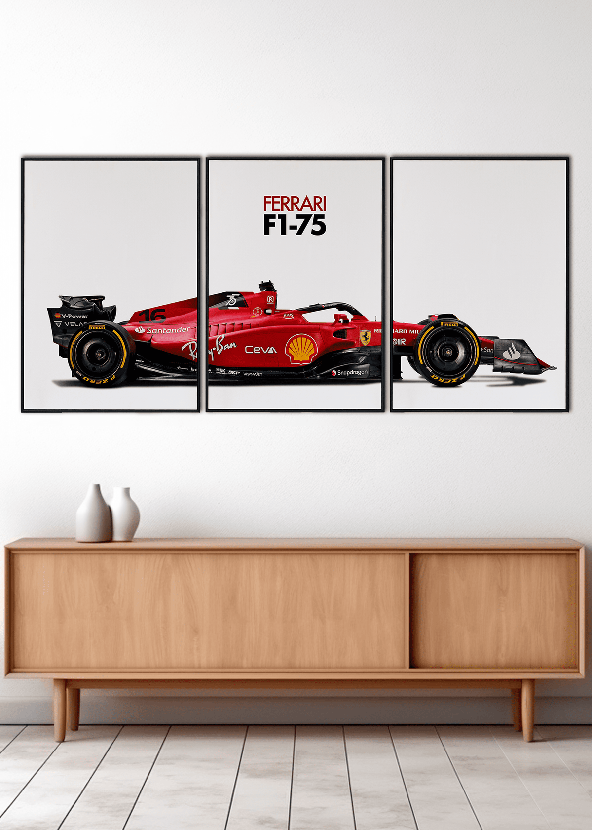 Trio de Quadros - Ferrari Fórmula 1