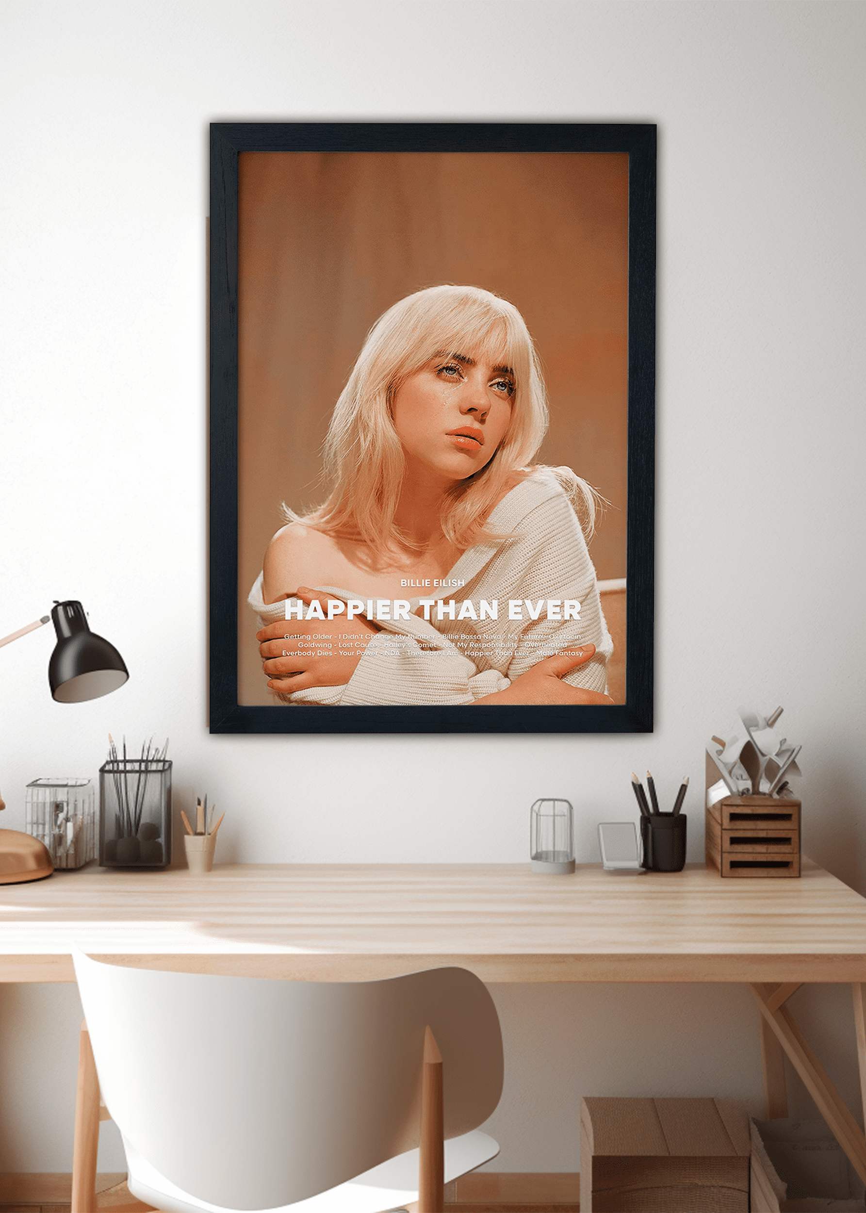 Quadro Billie Eilish Happier Than Ever Capa