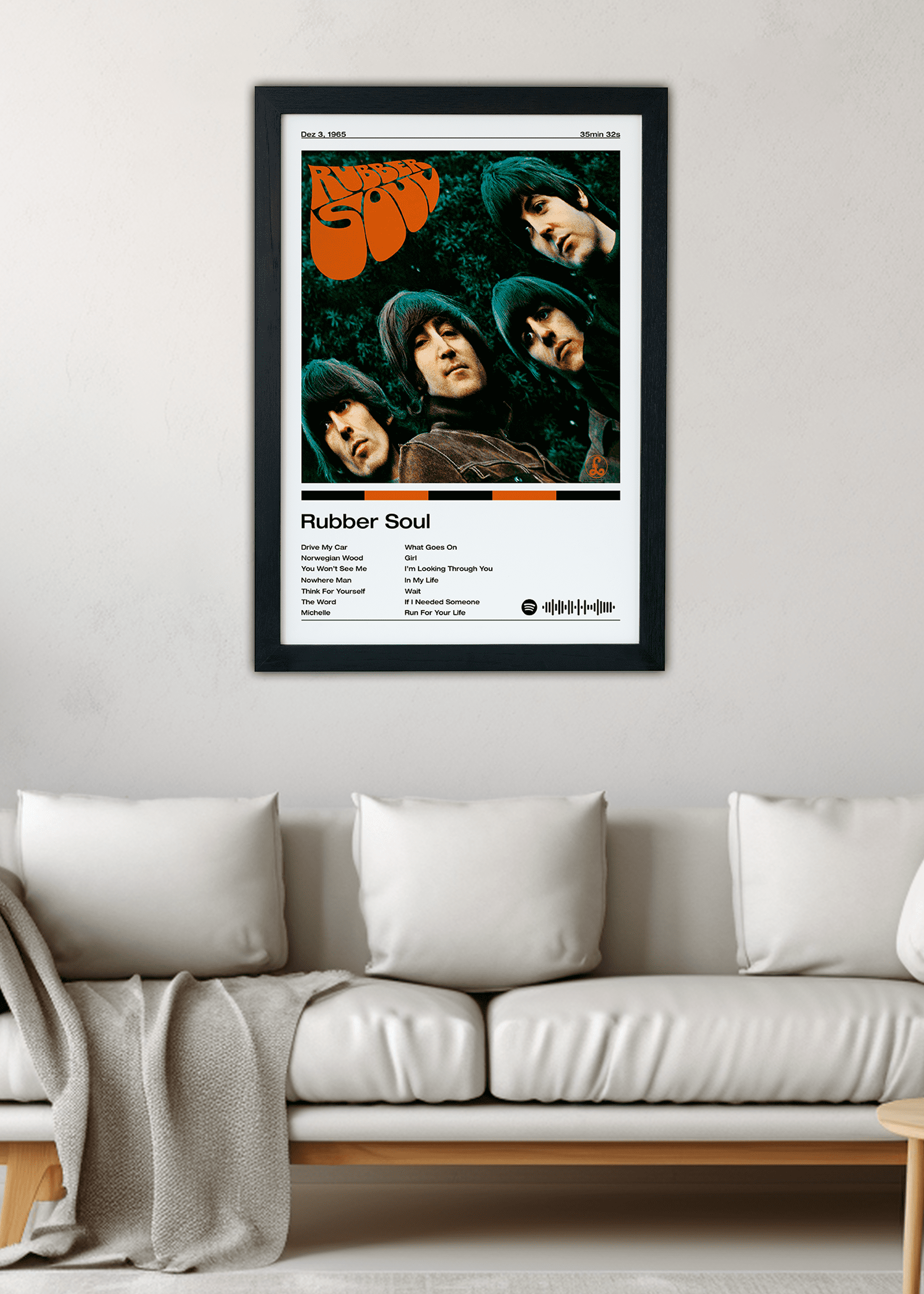 Quadro The Beatles Rubber Soul