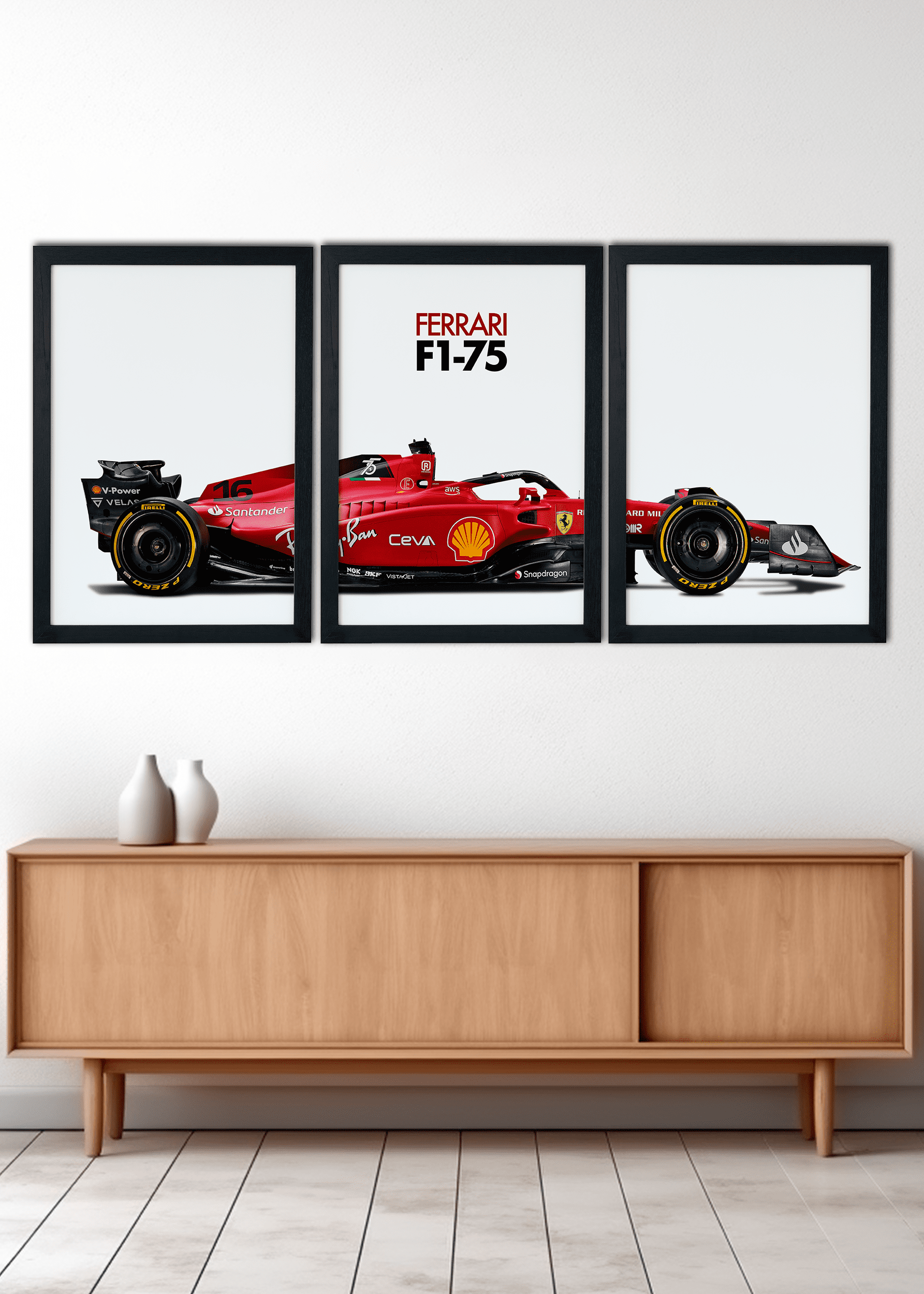 Trio de Quadros - Ferrari Fórmula 1